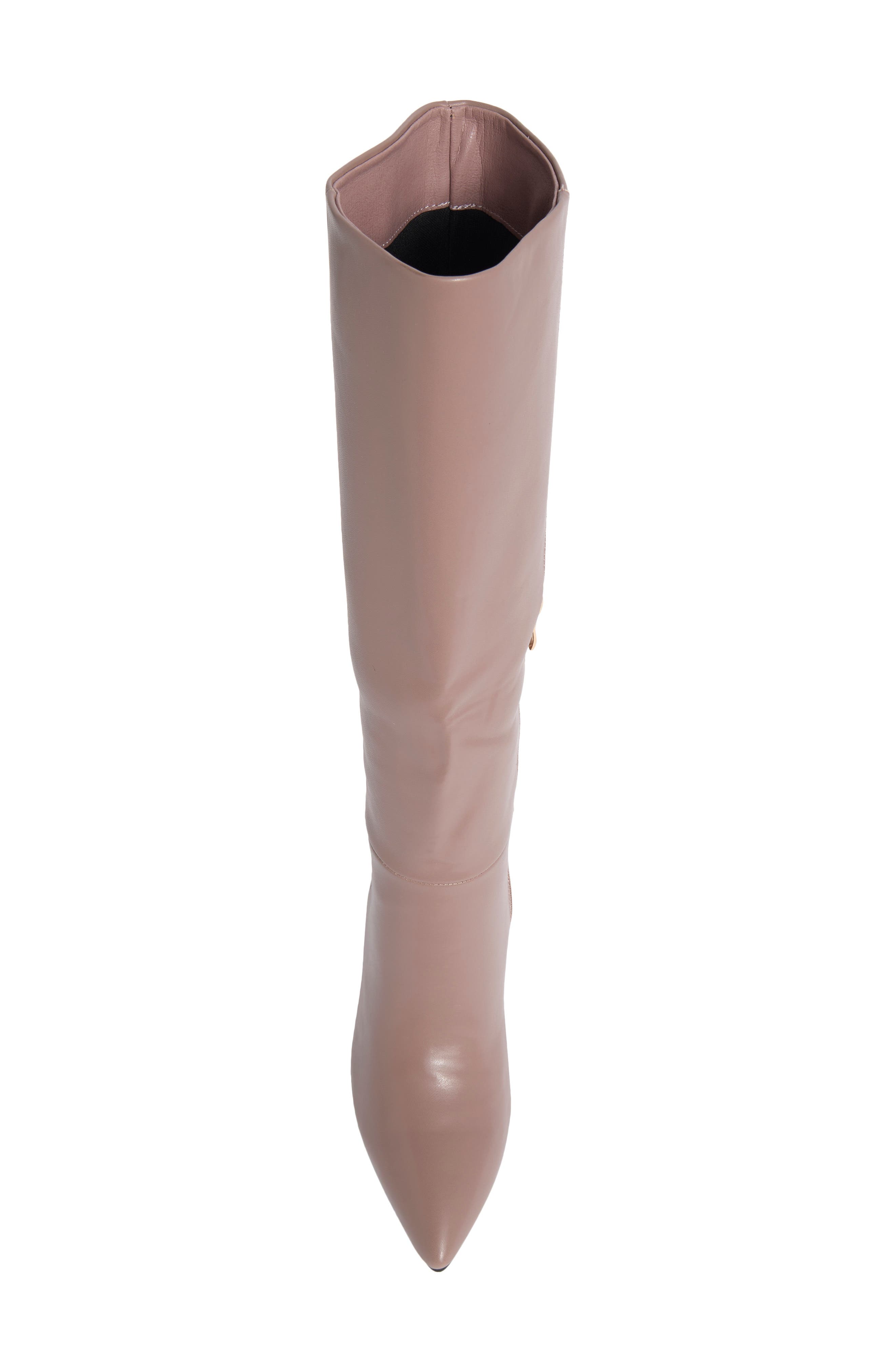 Antoinette Faux Leather Knee High Boot, Alternate, color, MAUVE