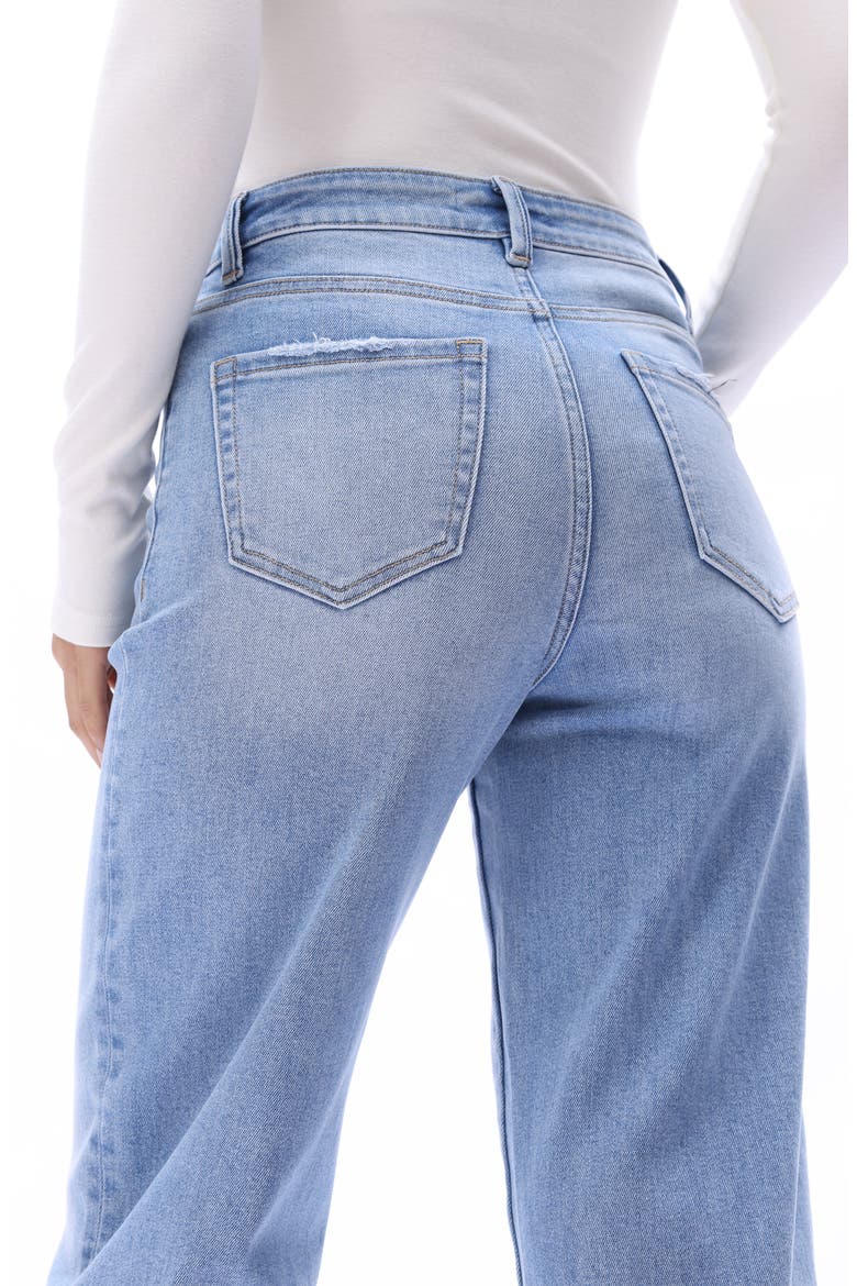 High Waist Ankle Tapered Jeans, Alternate, color, MEDIUM BLUE