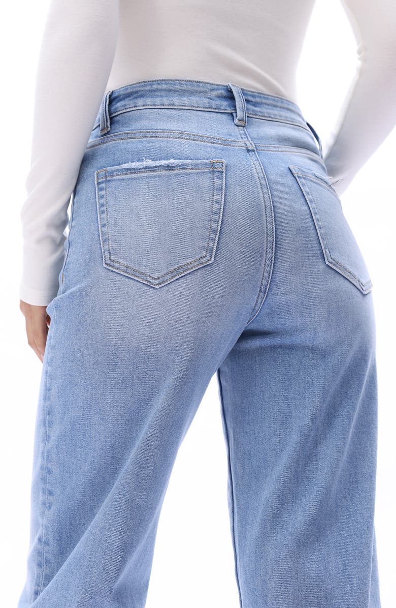 Bayeas High Waist Ankle Tapered Jeans, Alternate, color, Medium Blue