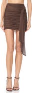 AFRM Carmichael Ruched Mesh Mini Skort