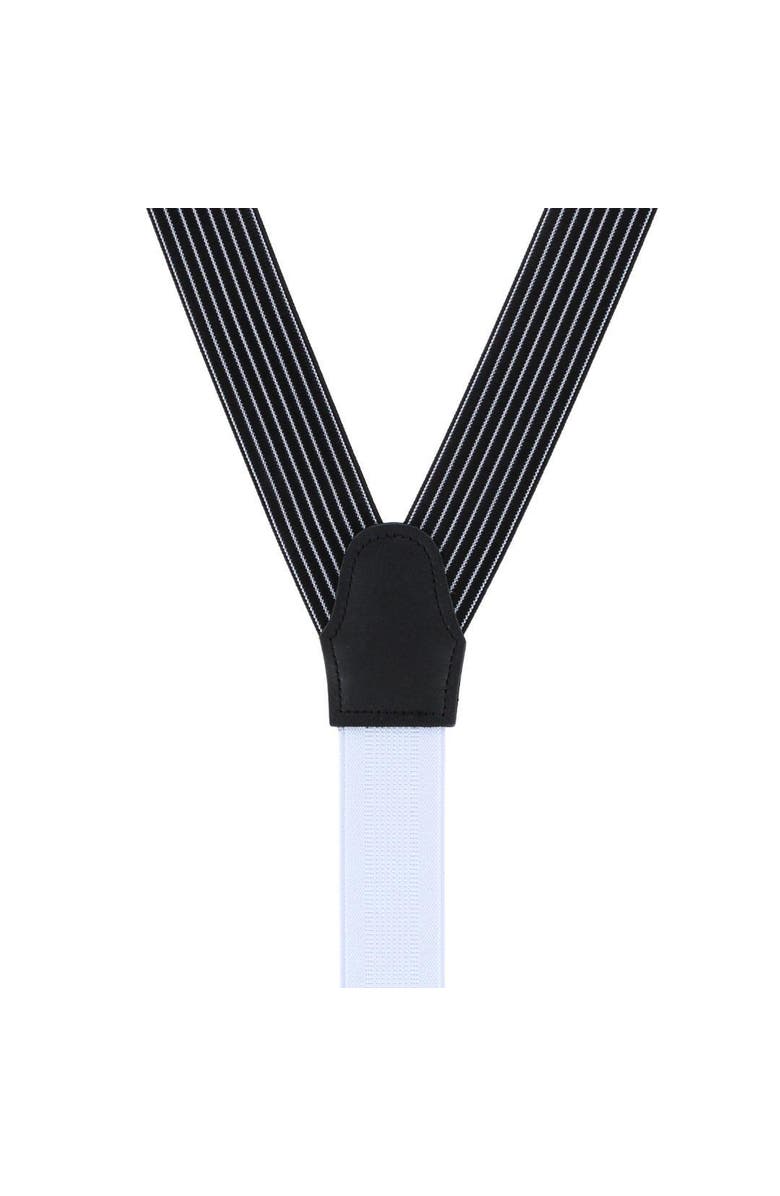 Trafalgar Voltaire Chalk Stripe Formal End Suspenders, Alternate, color, Black
