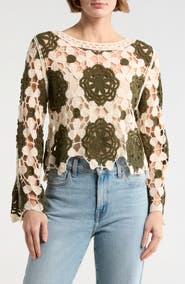 Forgotten Grace Crochet Lace Top