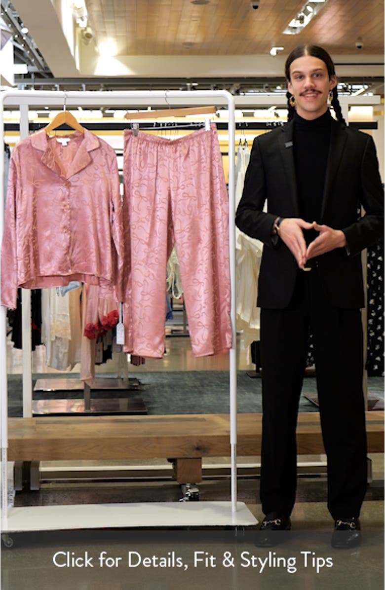 Casey Satin Cropped Pajamas, sales video thumbnail