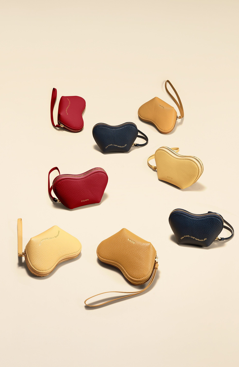 OLEADA Mini Le Coeur Pouch, Alternate, color, Honey