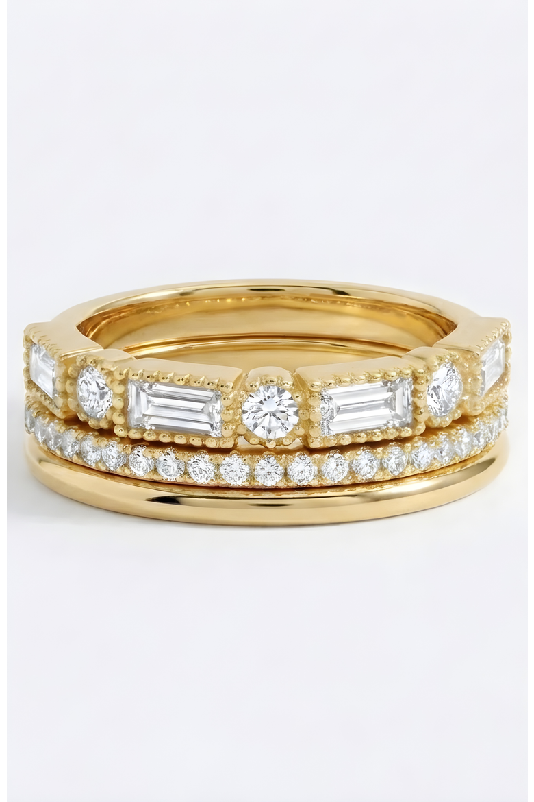 Vintage Ring Stack, Main, color, Gold