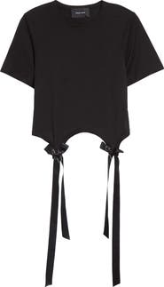 【関税込み】Bow Tails Easy T-Shirt - Simone Rocha - Cotton - Simone Rocha Easy Bow Tails Cotton T-Shirt | Nordstrom