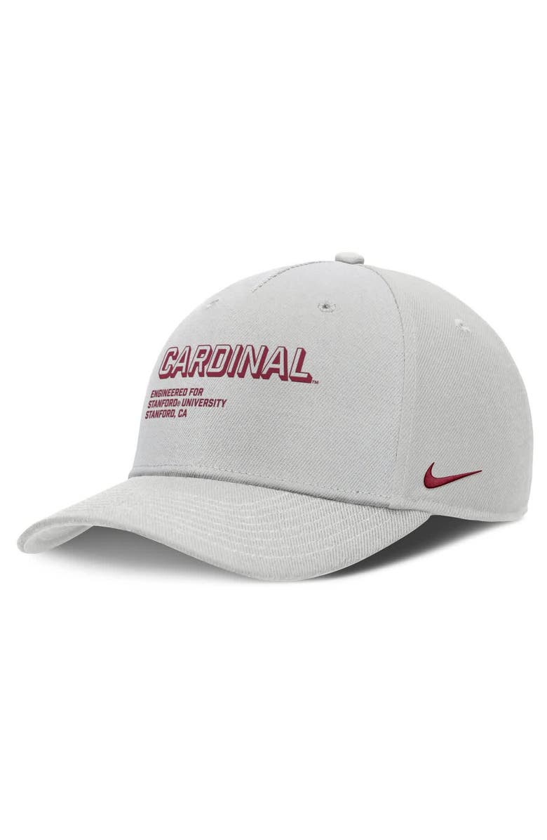 Nike Men's Nike Gray Stanford Cardinal 2025 Sideline Dust Pinched Rise Adjustable Hat, Main, color, Gray