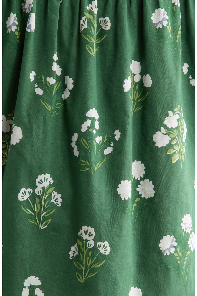Kestrel Auria Floral Ruffle Puff Sleeve Cotton Top, Alternate, color, CREAM-GREEN