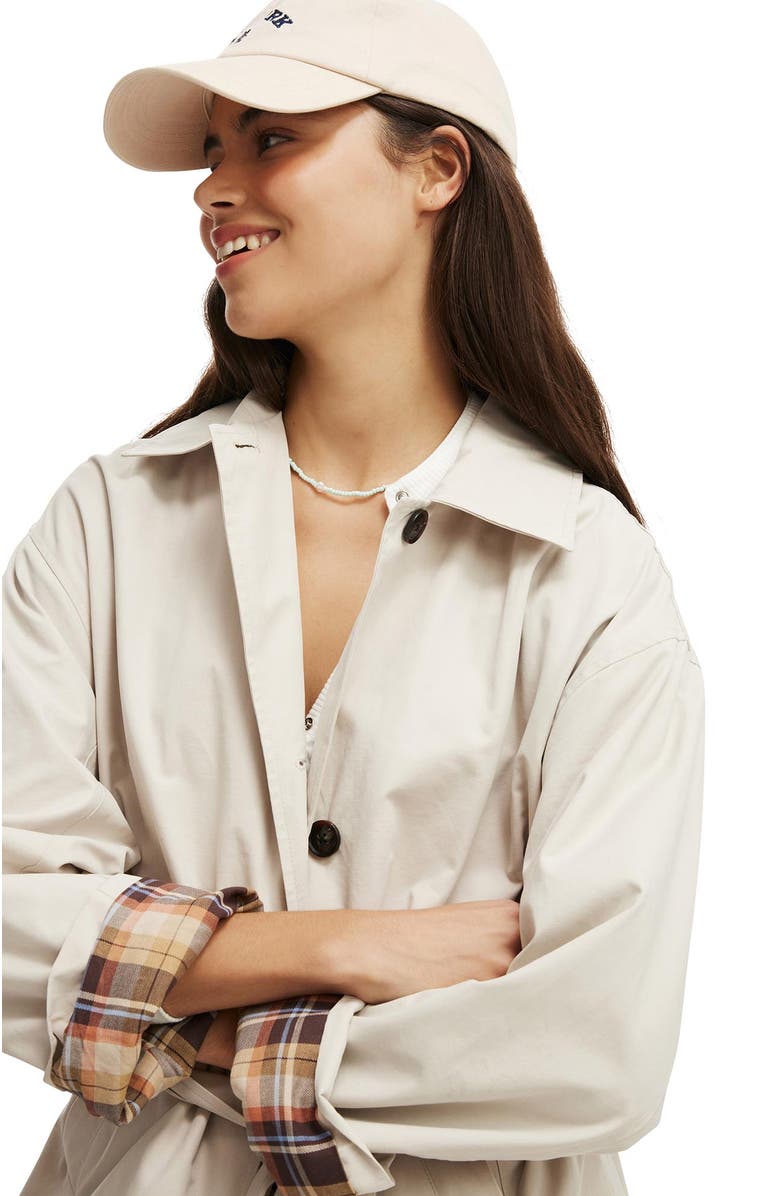 Cotton On Women's Ryan Henley Long Sleeve, Alternate, color, Vintage White