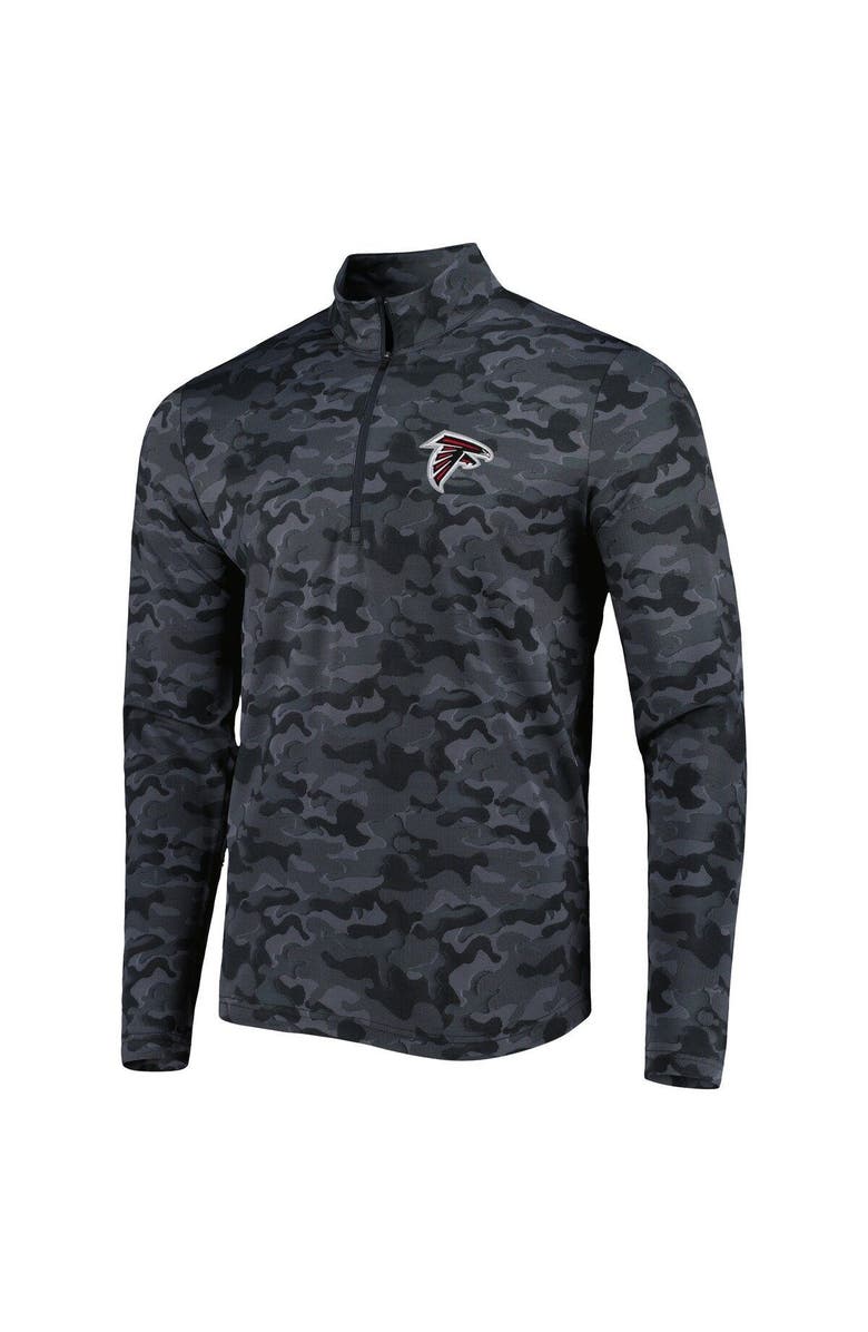 ANTIGUA Men's Antigua Black Atlanta Falcons Brigade Quarter-Zip Sweatshirt, Alternate, color, Black