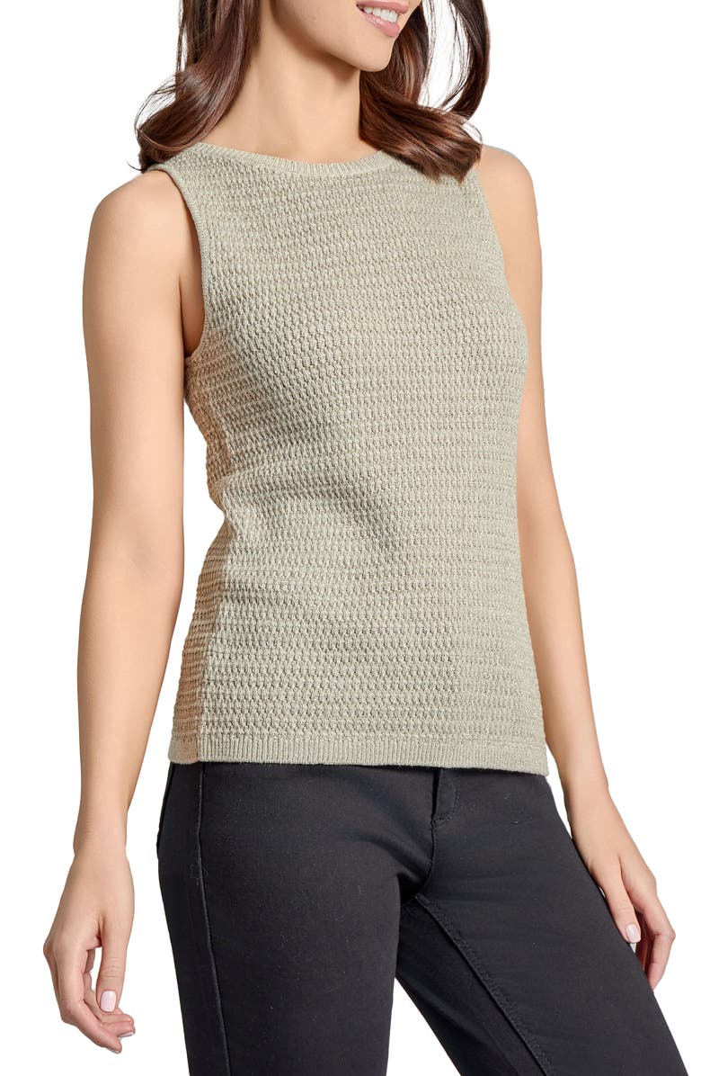 Jones New York Metallic Cotton Sweater Tank, Alternate, color, 