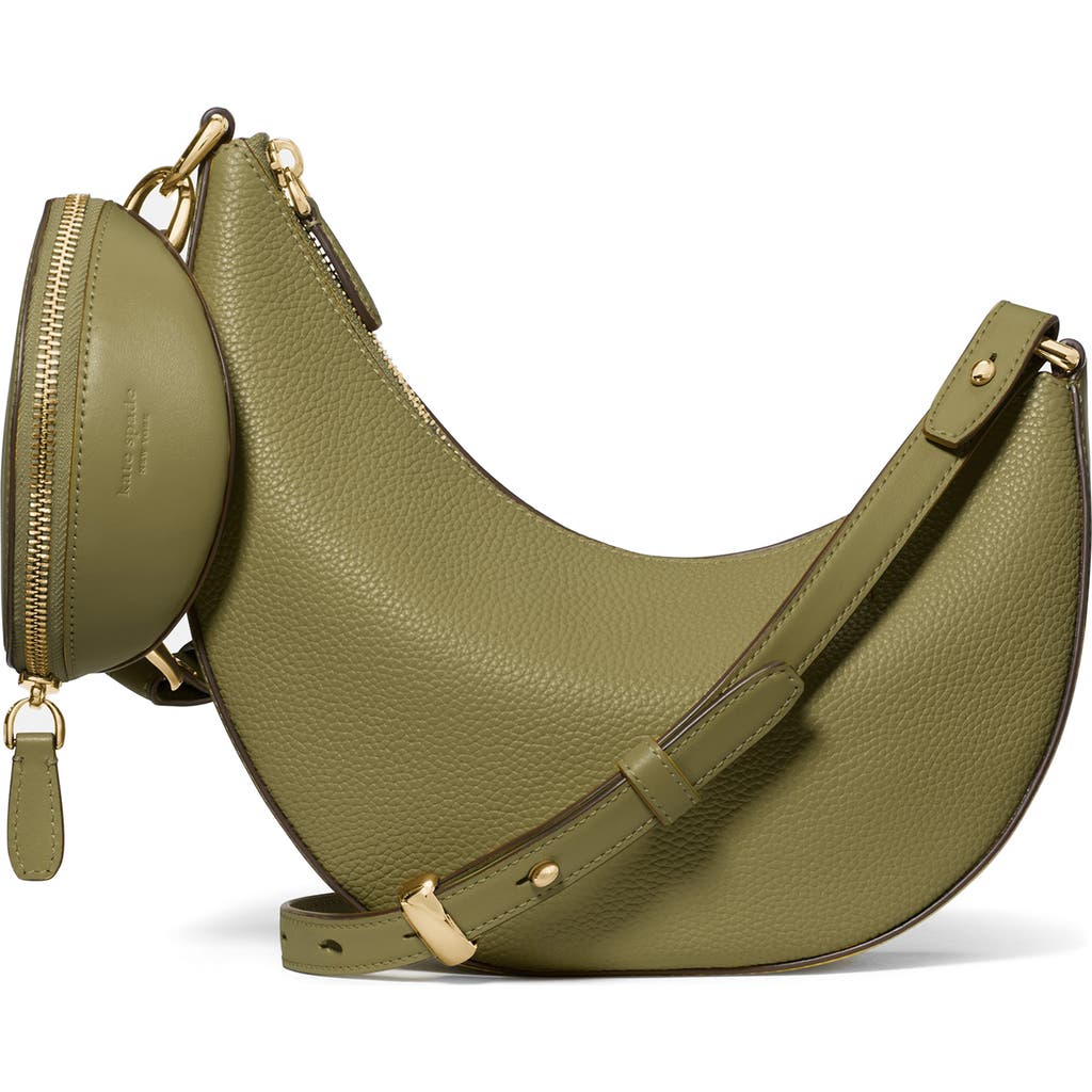 Kate Spade New York Hug Pebble Leather Crossbody Bag In Green