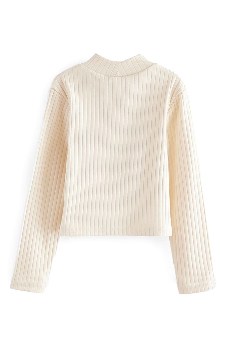 NEXT Kids' Mock Neck Rib Cotton Crop Top, Alternate, color, 