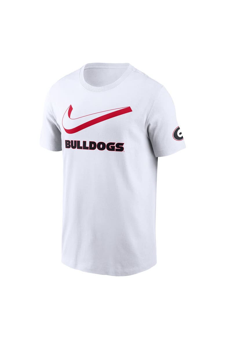 Men's Nike White Georgia Bulldogs Primetime 2-Hit Swoosh T-Shirt, Alternate, color, White