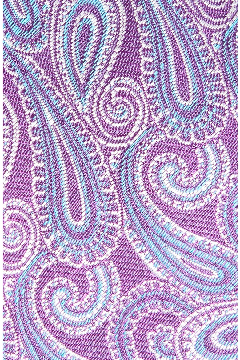 Paisley Linen & Silk Tie, Alternate, color, PURPLE