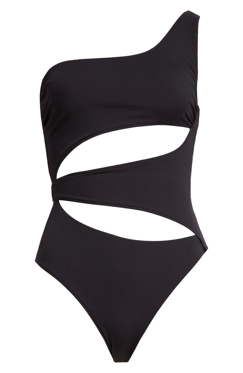 K.NGSLEY Naomi Slashed One-Piece Swimsuit, Alternate, color, 