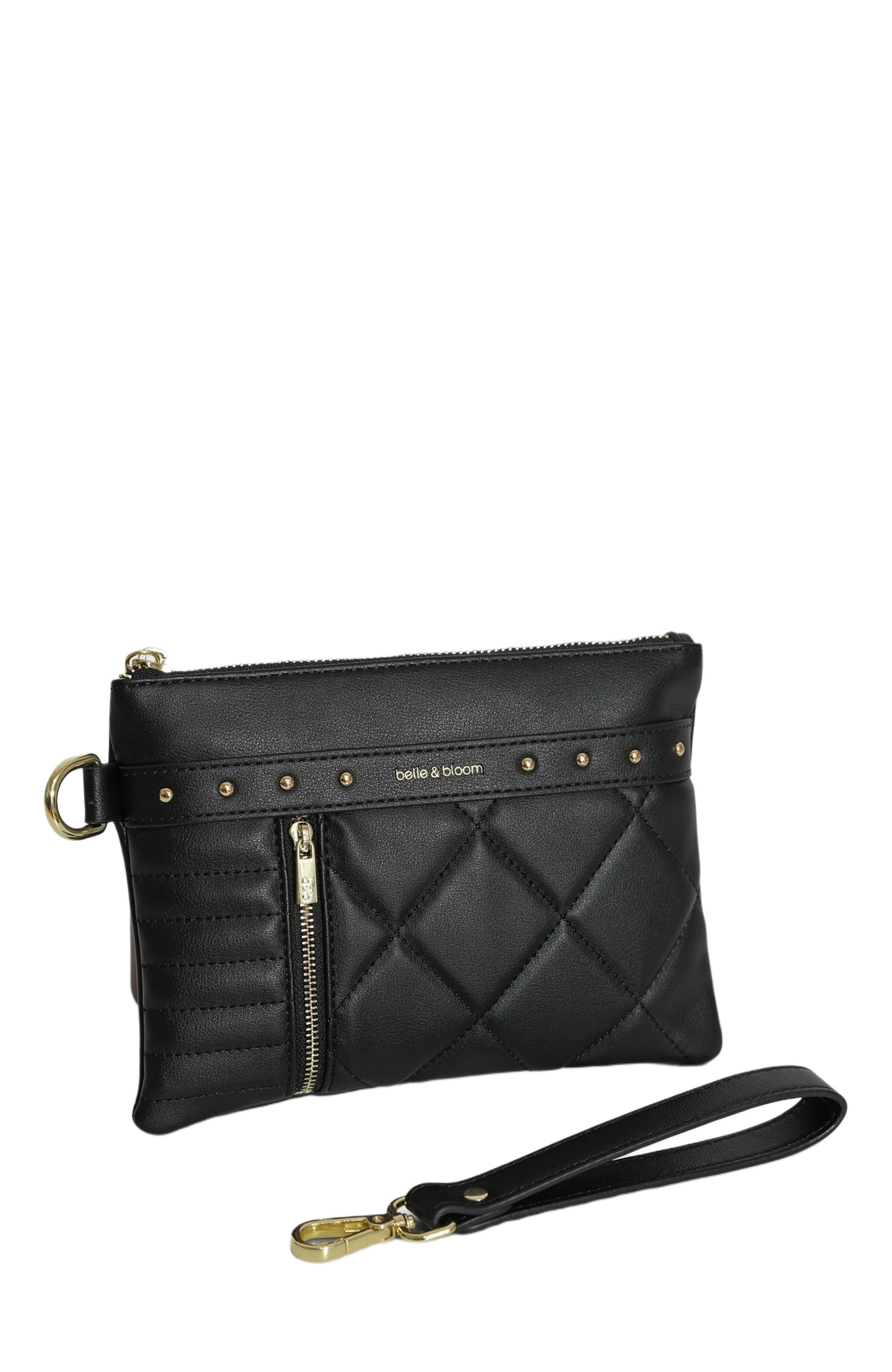 Belle & Bloom Be Mine Quilted Pouch, Alternate, color, Black