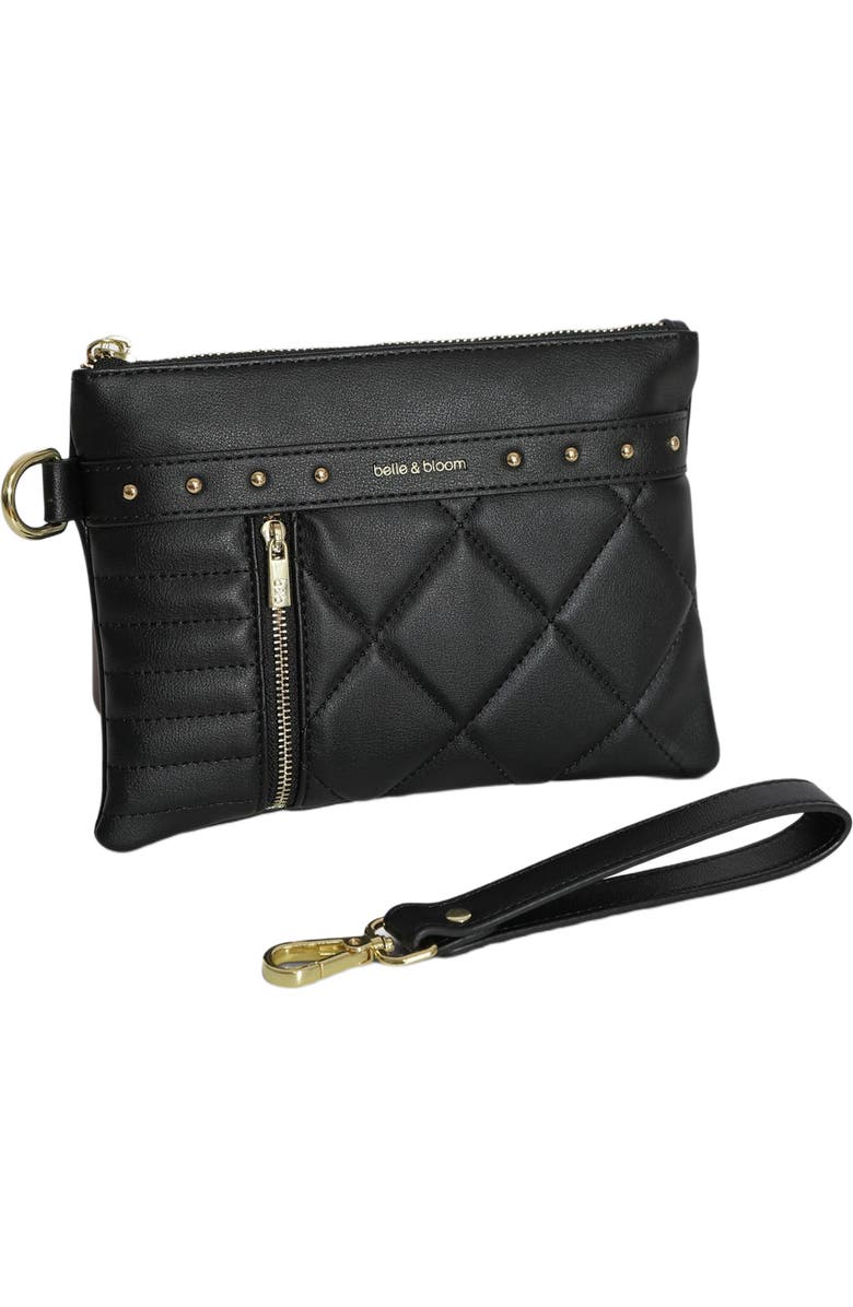 Belle & Bloom Be Mine Quilted Pouch, Alternate, color, Black