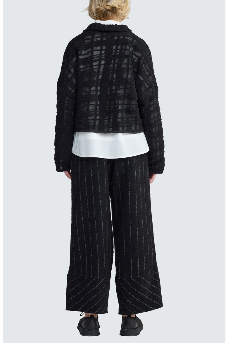 Xenia Structured Mesh Short Jacket, Alternate, color, Black