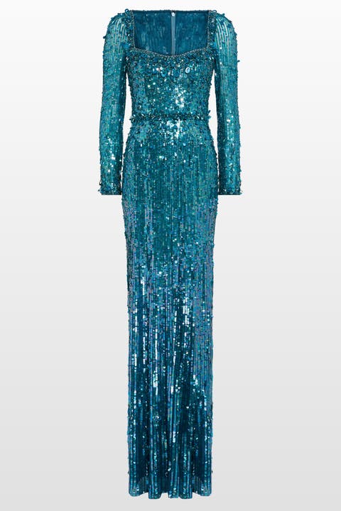Kestra sequin-embellished maxi dress