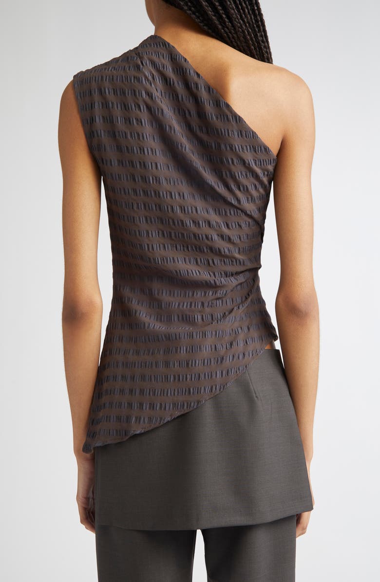 Paloma Wool Win Asymmetric Gingham Seersucker One-Shoulder Top, Alternate, color, Lilac