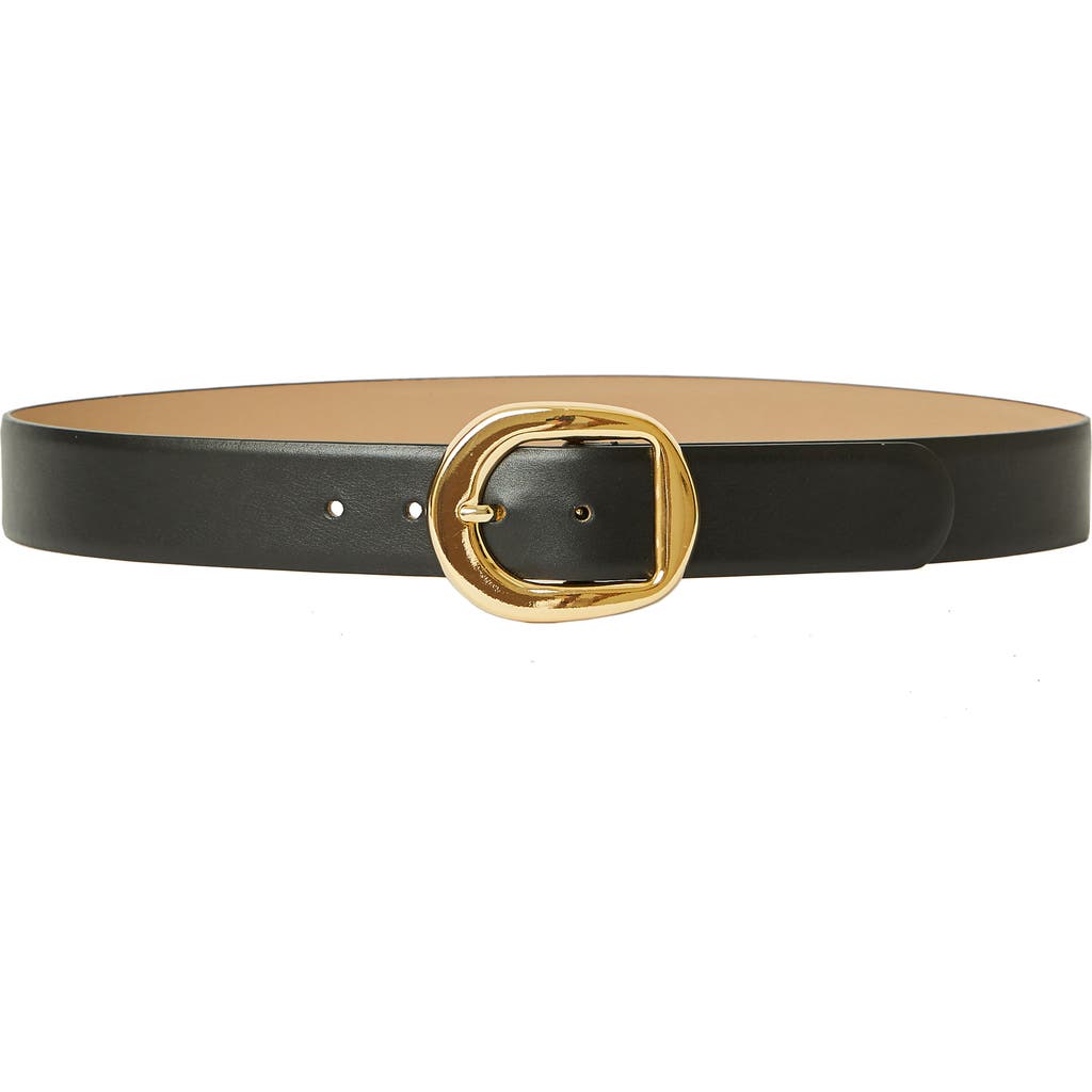 B-Low the Belt Greyson Leather Belt in Black Gold at Nordstrom Rack, Size Medium