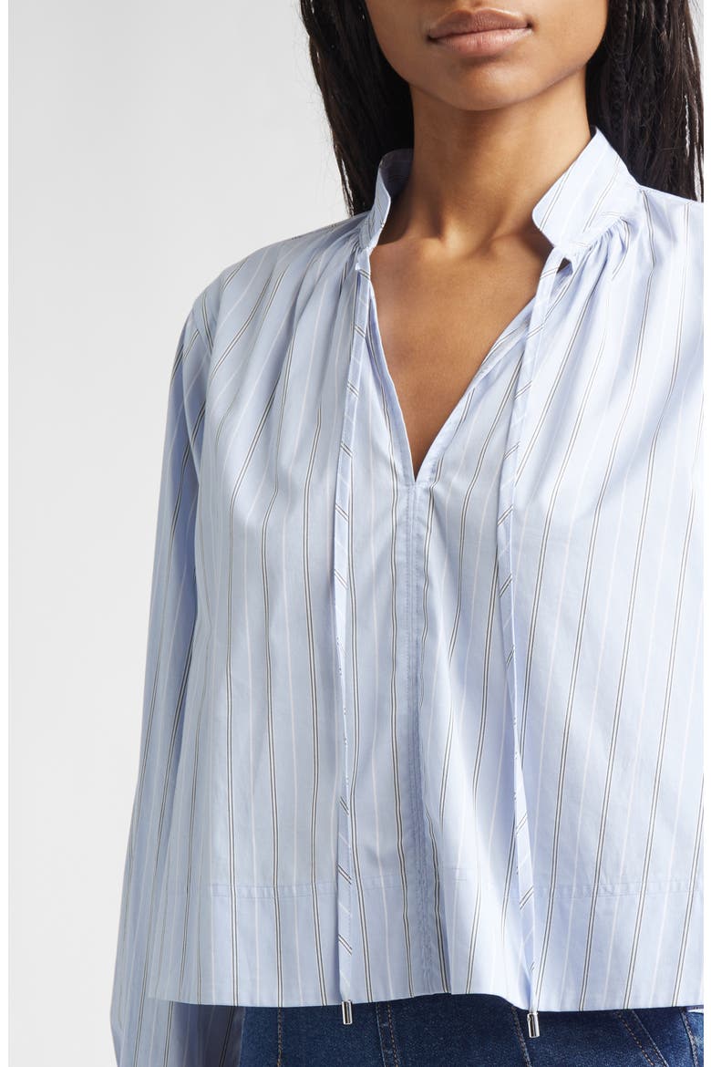 Kaits Stripe Crop Cotton Top, Alternate, color, ICE BLUE MULTI