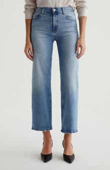 AG Saige Mid Rise Wide Leg Crop Jeans