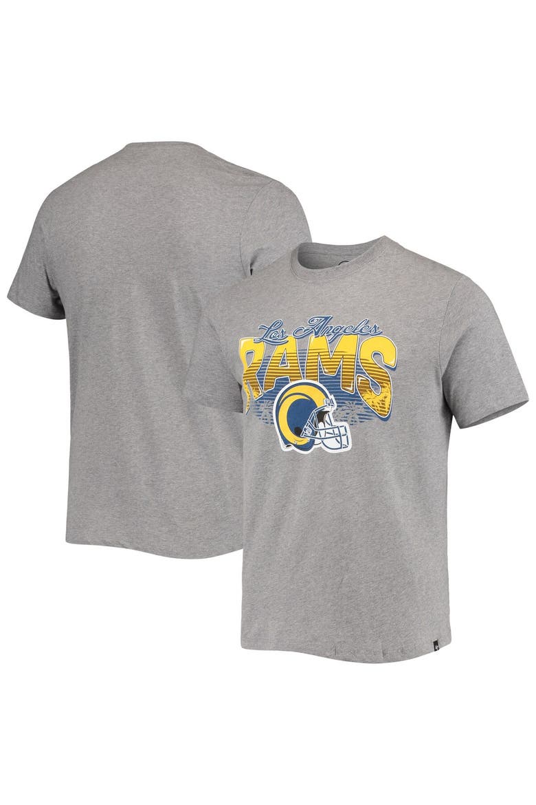 Men's '47 Heathered Gray Los Angeles Rams Super Rival Team T-Shirt, Main, color, Heather Gray