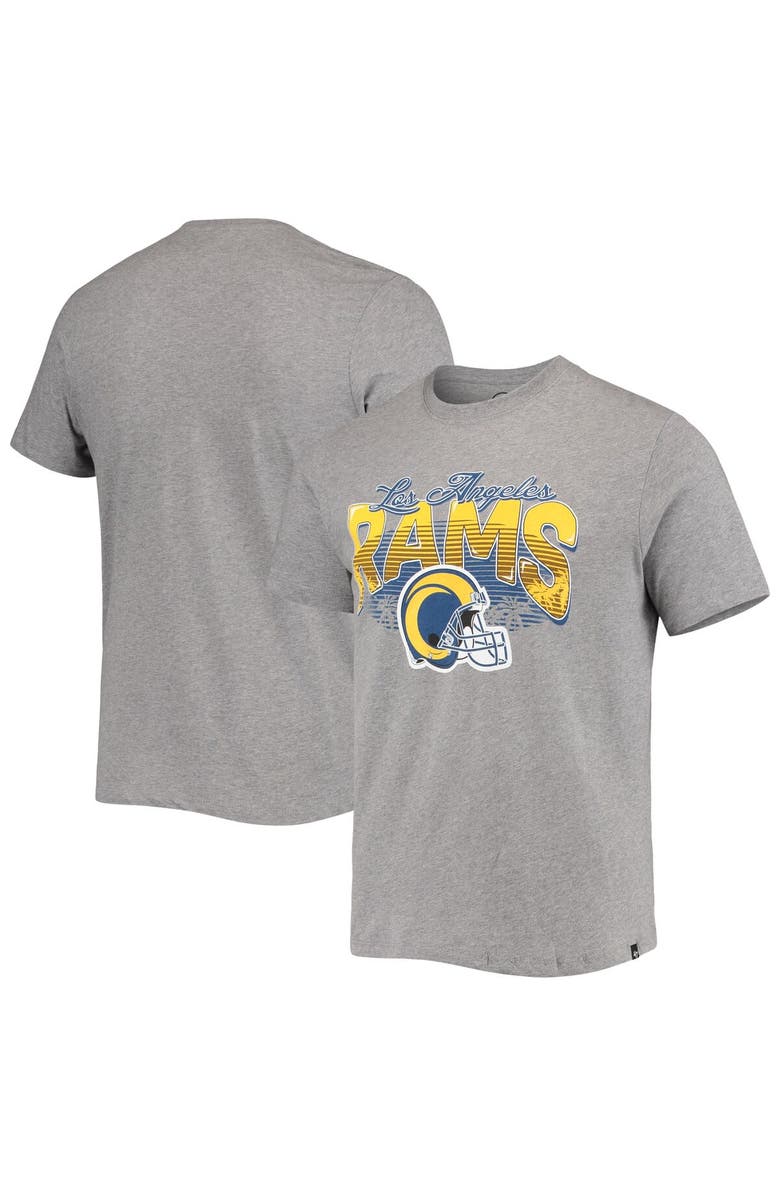 '47 Men's '47 Heathered Gray Los Angeles Rams Super Rival Team T-Shirt, Main, color, Heather Gray