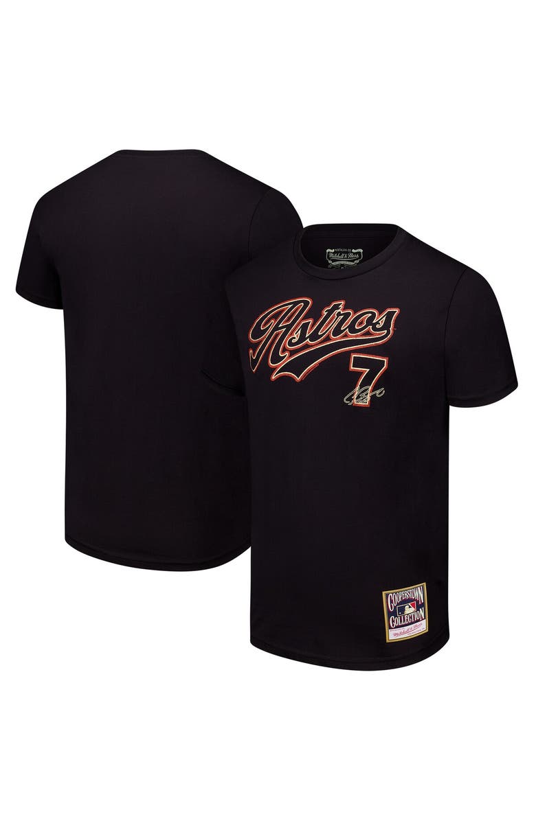 Mitchell & Ness Men's Mitchell & Ness Craig Biggio Black Houston Astros Cooperstown Collection Player T-Shirt, Alternate, color, Black