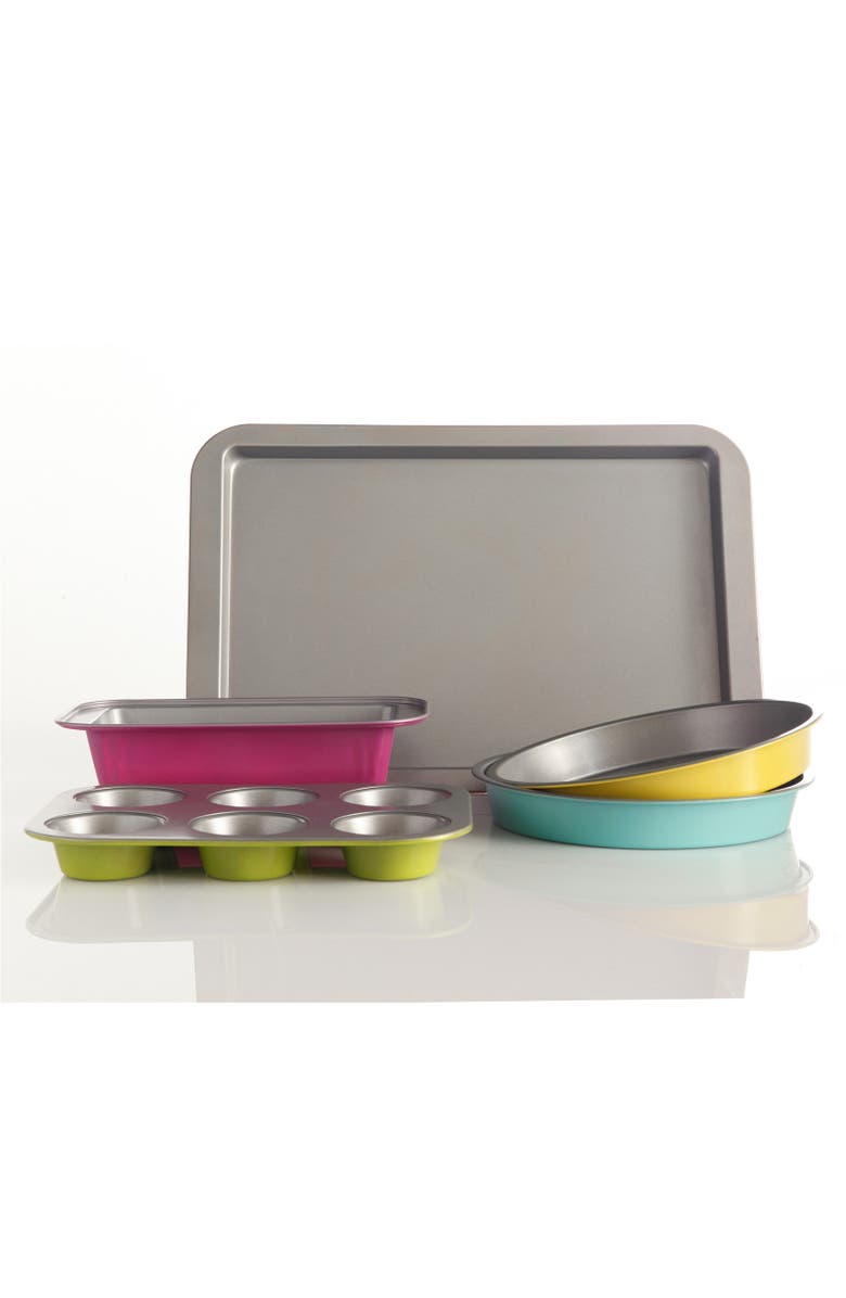 Gibson Color Splash Lyneham 5 pc Carbon Steel Bakeware Set, Alternate, color, Assorted