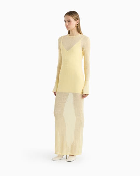 Ayla sheer cable dress