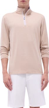 Bugatchi Quarter Zip Performance Pullover