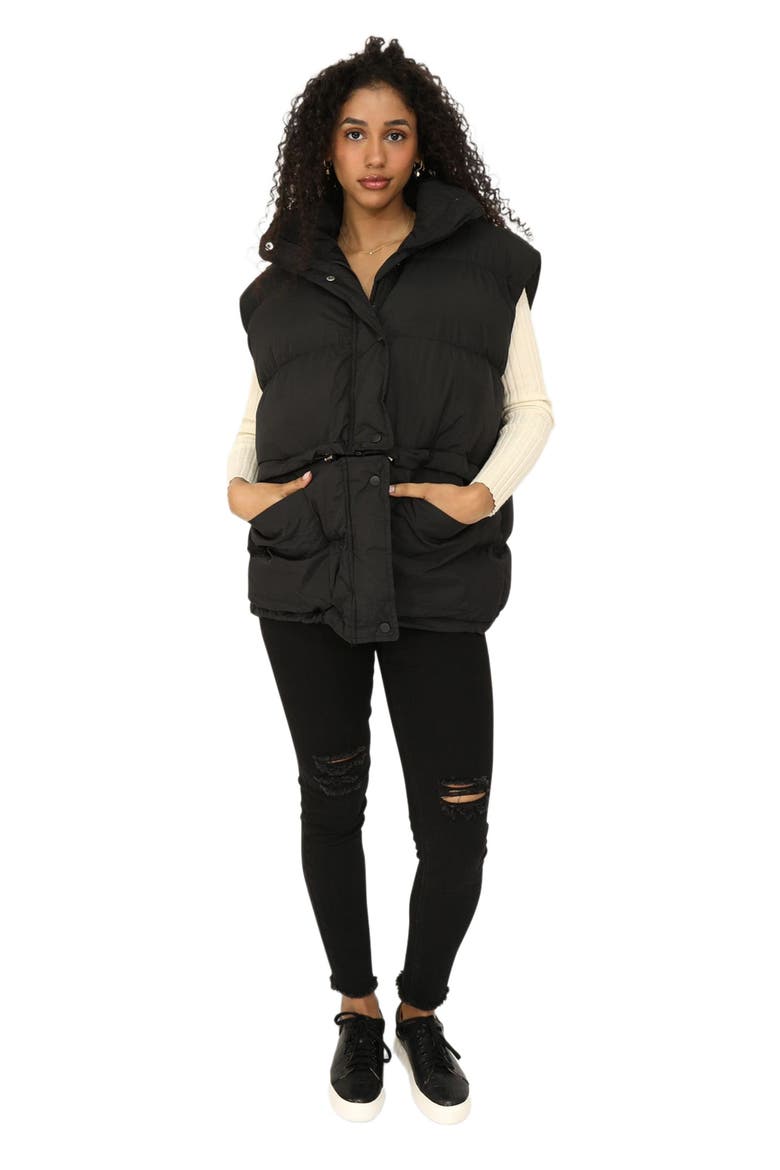Landslide Zip Off Puffer Vest, Main, color, Black