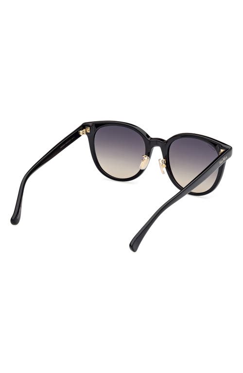 Max Mara 54mm Round Sunglasses In Black