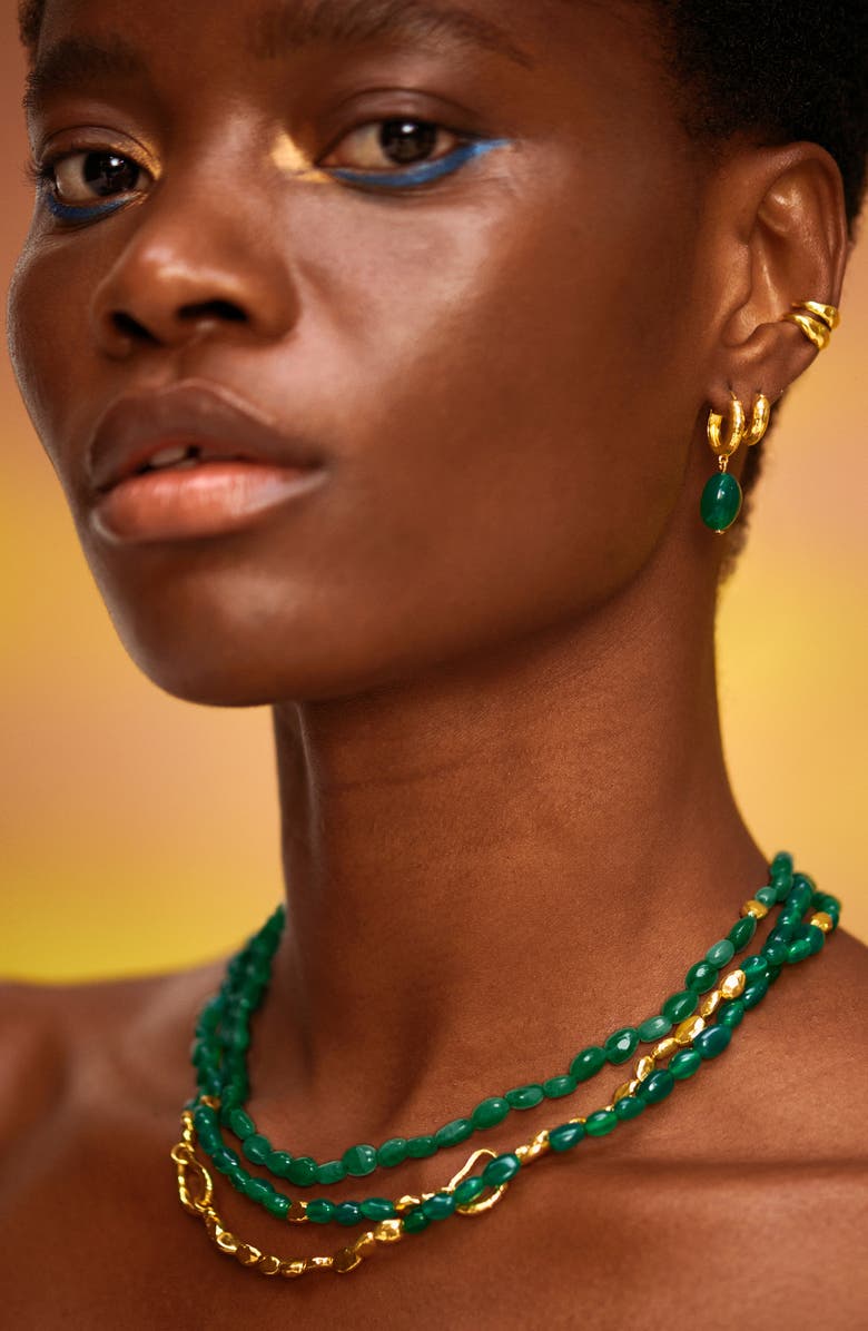 Monica Vinader Rio Beaded Necklace, Alternate, color, 18Ct Gold Vermeil On Sterling