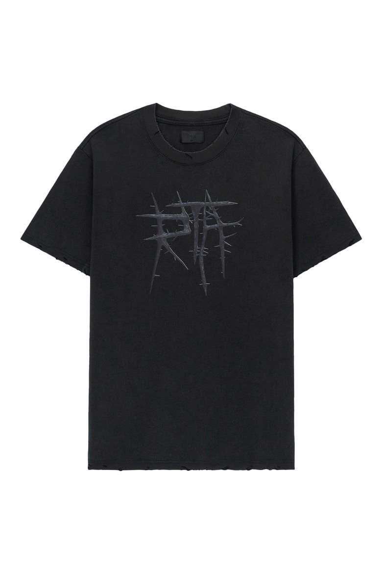 Liam Logo Graphic T-Shirt, Main, color, BLACK RTA THORN