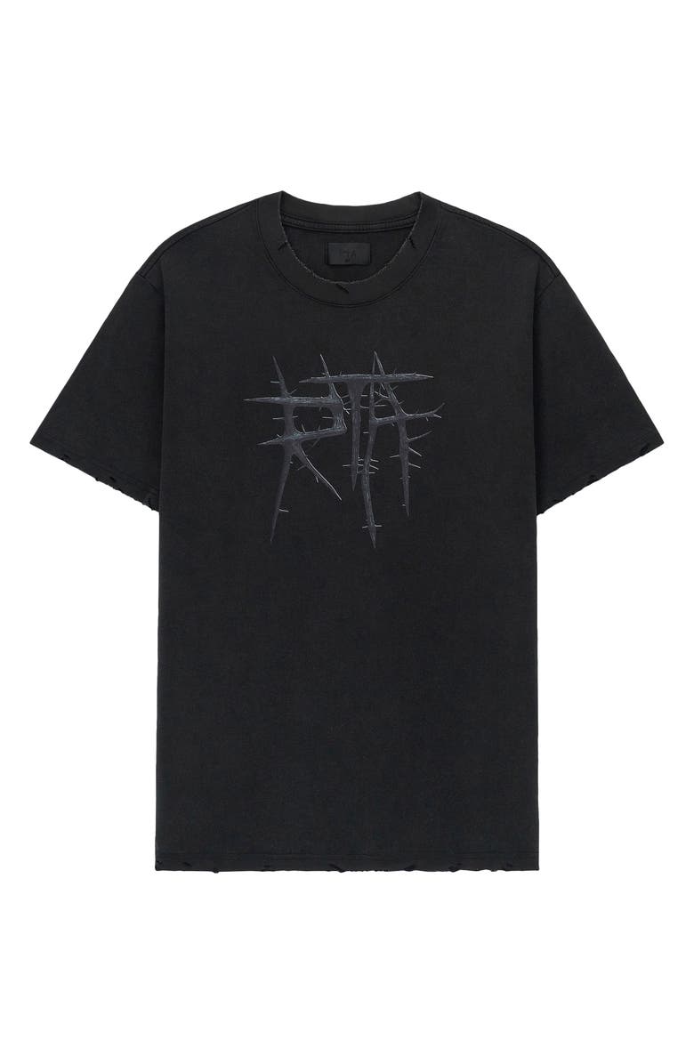RtA Liam Logo Graphic T-Shirt, Main, color, Black Rta Thorn