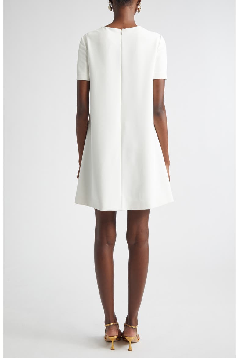 Poppy Print Stretch Crepe A-Line Minidress, Alternate, color, WHITE MULTI