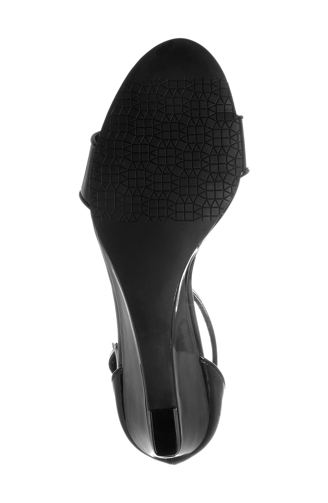 'Roxie' Wedge Sandal, Alternate, color, BLACK PATENT FAUX LEATHER