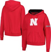 STADIUM ATHLETIC Women's Scarlet Nebraska Huskers Team Big Logo Pullover Hoodie