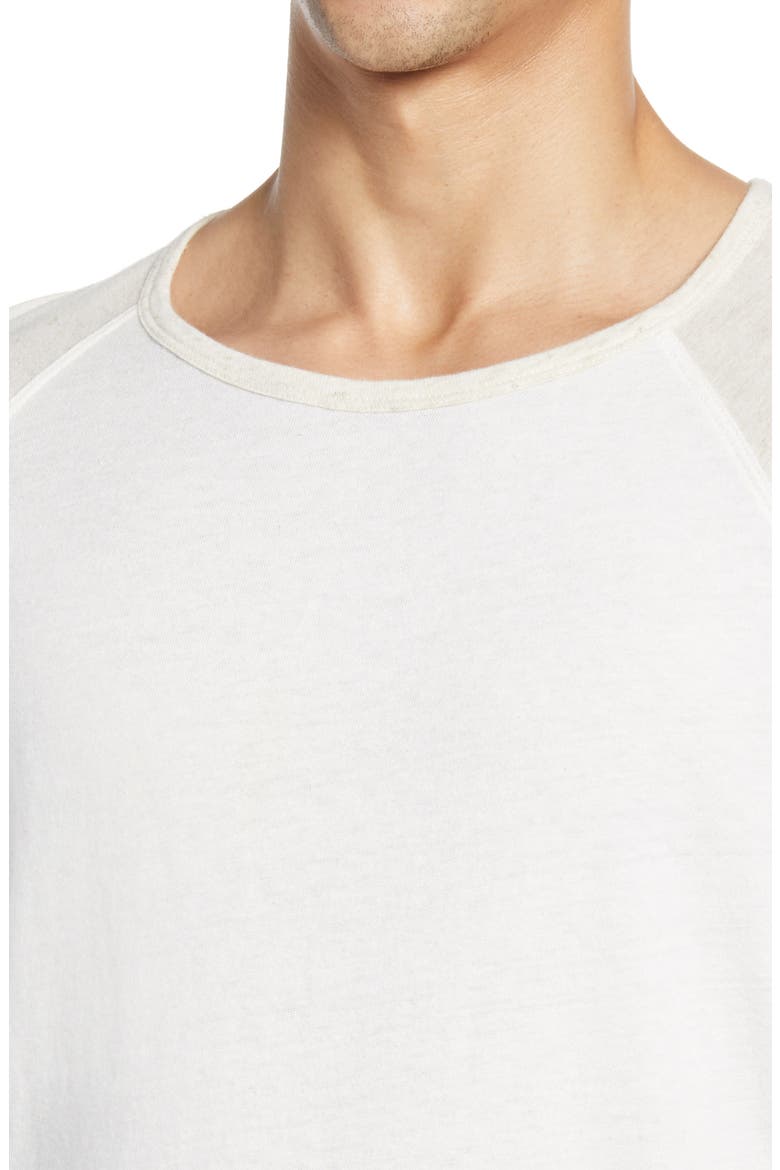 Cotton & Linen Baseball T-Shirt, Alternate, color, NATURAL