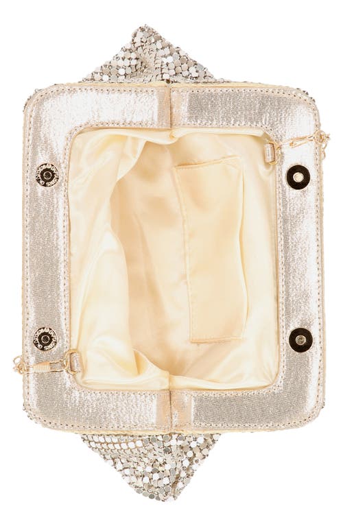 Jessica Mcclintock Lorna Metal Mesh Clutch In Gold