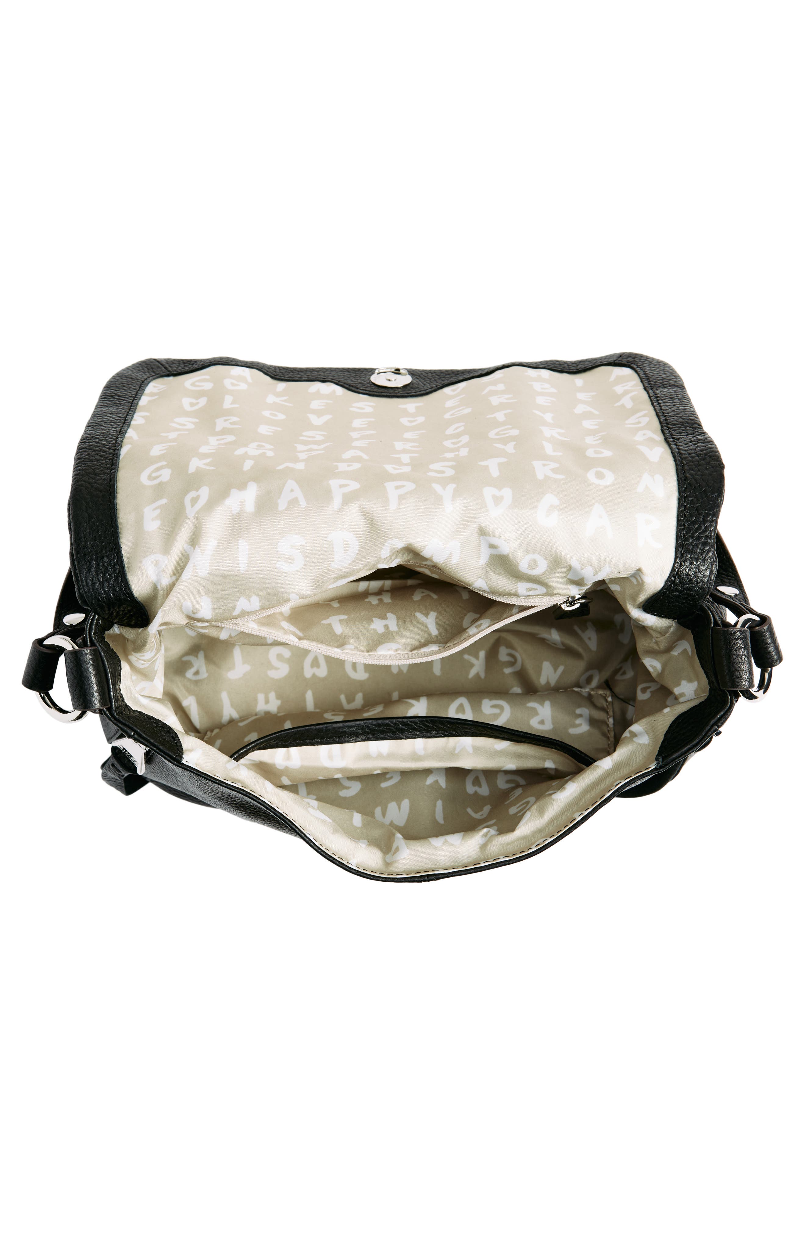 Corfu Convertible Shoulder Bag, Alternate, color, BLACK W SILVER