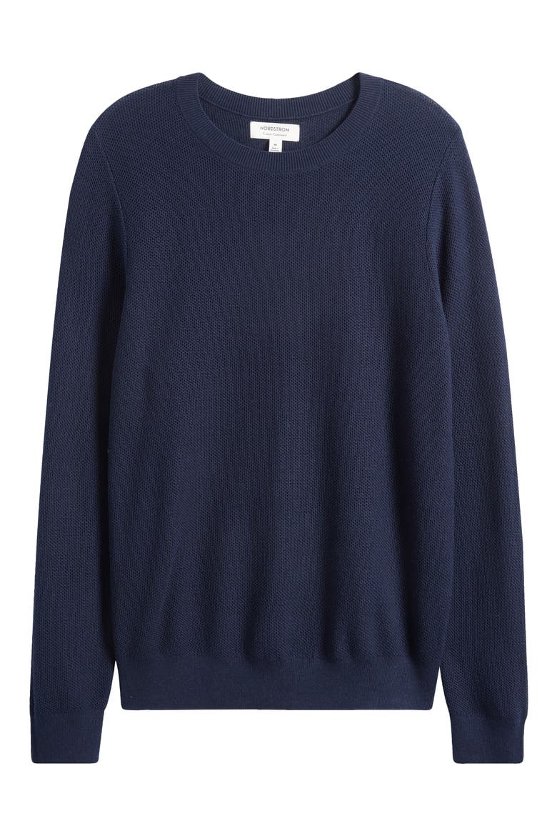 Cotton & Cashmere Sweater, Main, color, NAVY NIGHT