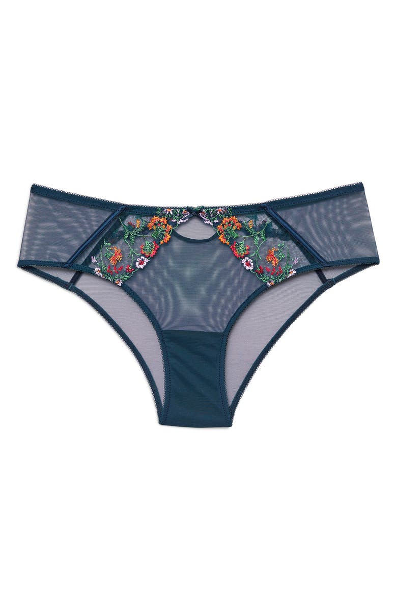 Etam Gourmandise Hipster Briefs, Alternate, color, Petrol Blue