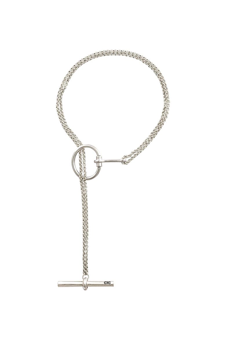 Amazona Bit Sliding Necklace, Main, color, Silver