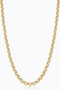 Oradina 14K Gold Rimini Rolo Chain Necklace