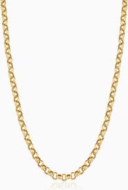 Oradina 14K Gold Rimini Rolo Chain Necklace